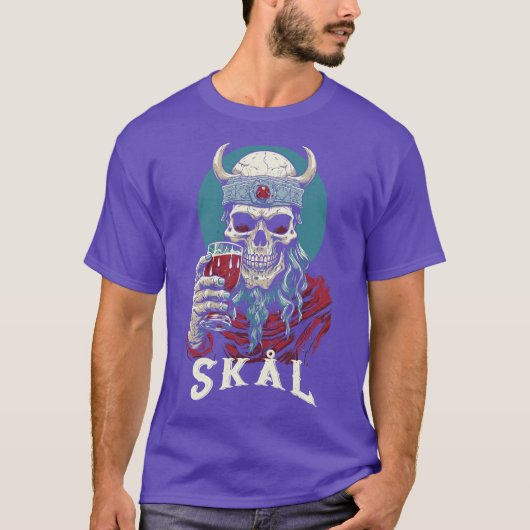 スカルのヴァイキング Tシャツ (正面)