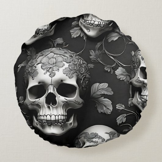 スカルの不思議な ラウンドクッション (裏面)