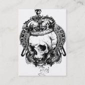 スカルの入れ墨の芸術家の名刺の黒の緑 名刺 (裏面)