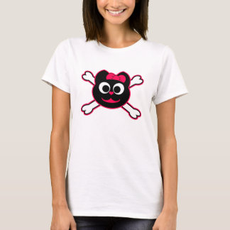スカルの子猫のピンク Tシャツ