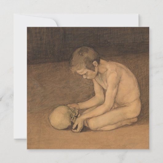 スカルの少年（Magnus Enckell著） カード (正面)