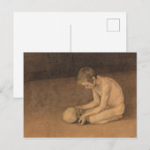 スカルの少年（Magnus Enckell著） ポストカード (正面/裏面)