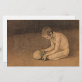 スカルの少年（Magnus Enckell著） 便箋 (正面/裏面)