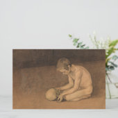 スカルの少年（Magnus Enckell著） 便箋 (スタンド正面)