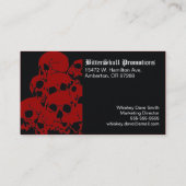 スカルの山の割れた名刺 名刺 (裏面)