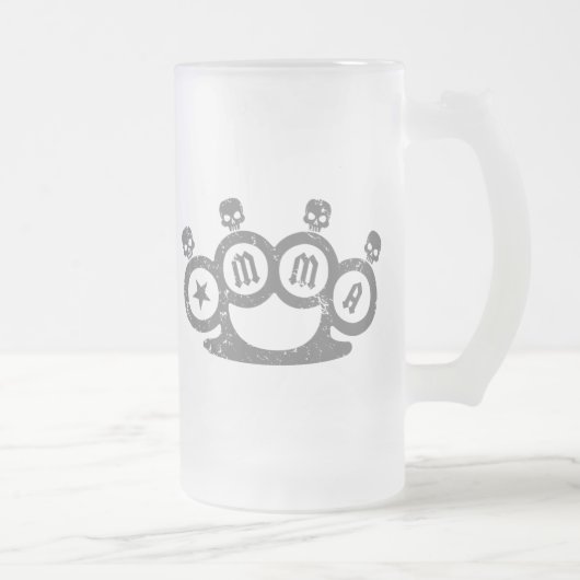 スカルの指の関節 フロストグラスビールジョッキ (右)