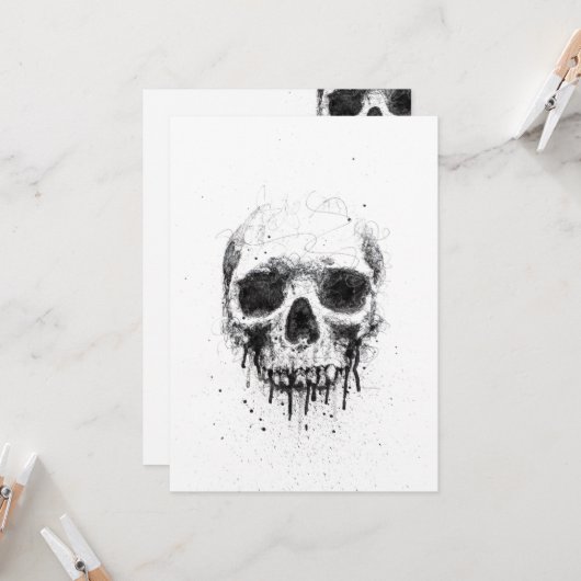 スカルの挨拶状 カード (正面/裏面インサイチュ)