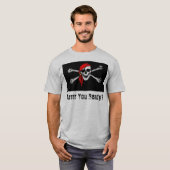 スカルの旗の海賊 Tシャツ (正面フル)