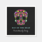 スカルの日の死んだハローウィンパーティ スタンダードカクテルナプキン (正面)