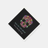 スカルの日の死んだハローウィンパーティ スタンダードカクテルナプキン (角)