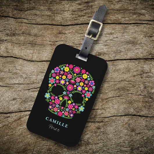 スカルの日の死んだハローウィンパーティ ラゲッジタグ