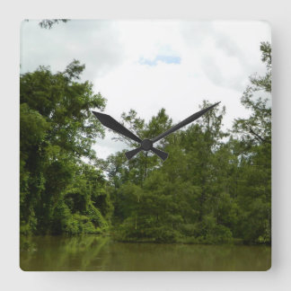 スカルの時計 スクエア壁時計