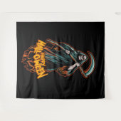 スカルの死神ハロウィーンの背景 タペストリー (正面(横))