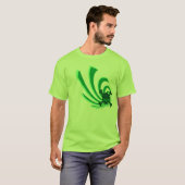 スカルの渦巻の緑 Tシャツ (正面フル)