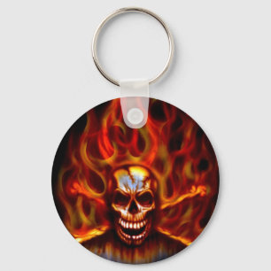 スカルの火Keychain キーホルダー