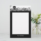 スカルの煙の文房具 便箋 (スタンド正面)