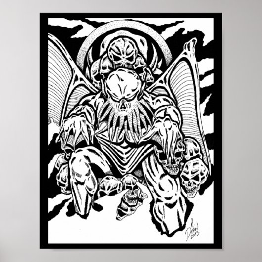 「スカルの王座について」アートプリントリチャード・ディーン ポスター (正面)