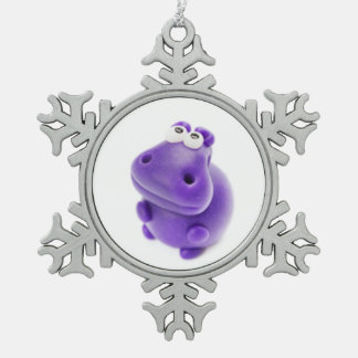 スカルの発破工のオーナメント スノーフレークピューターオーナメント