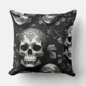 スカルの神経質で神秘的な クッション (正面)