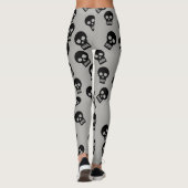 スカルの紙吹雪のレギンス黒か灰色 レギンス (裏面)