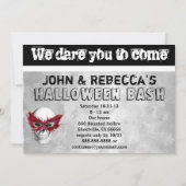 スカルの羽毛マスク 招待状 (裏面)