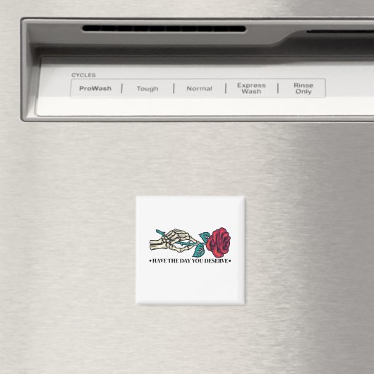 スカルの花がやる気を起こさせる マグネット (インサイチュ (食洗機))