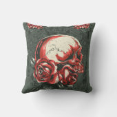 スカルの花の枕 クッション (裏面)