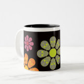 スカルの花 ツートーンマグカップ (正面左)