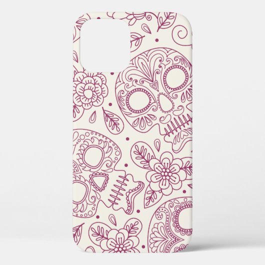 スカルの花:メキシコの日シームレス。 Case-Mate iPhoneケース (裏面)
