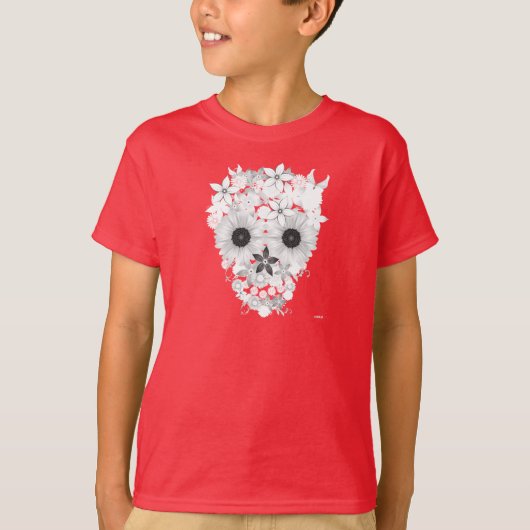 スカルの花 Tシャツ (正面)