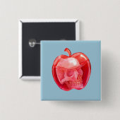 スカルの落書きの芸術の正方形ボタン 缶バッジ (正面&裏面)