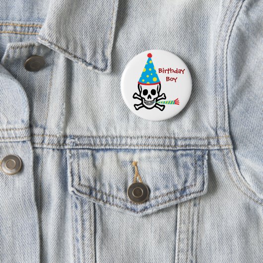 スカルの誕生日の男の子Pin 缶バッジ (インサイチュ)