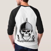 スカルの軍隊の兵士の許容度ゼロ Tシャツ (裏面)