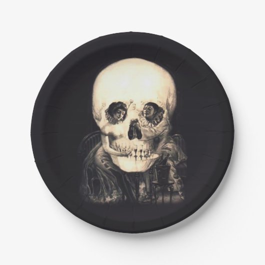 スカルの錯覚 ペーパープレート (正面)