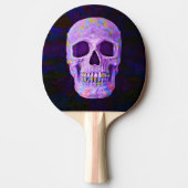 スカルの頭の日 卓球ラケット (正面)