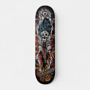 スカルの顎のパンクSK8板は通りを食べます スケートボード