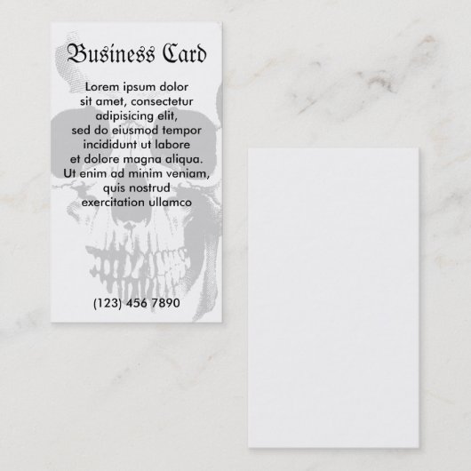 スカルの顔 名刺 (正面/裏面)