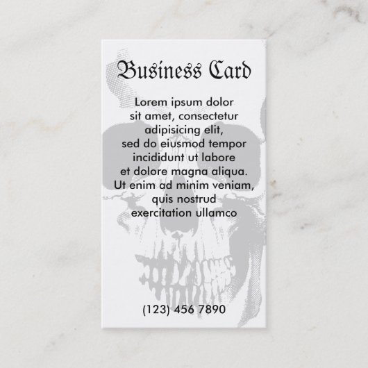 スカルの顔 名刺 (正面)