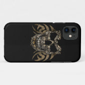 スカルの顔 Case-Mate iPhoneケース (裏面(横))
