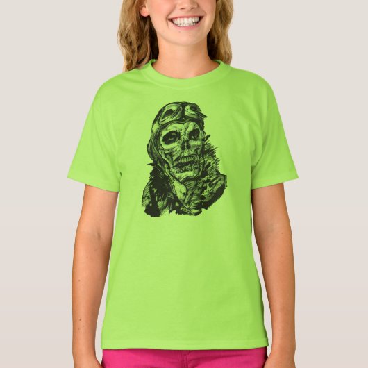 スカルの飛行士 Tシャツ (正面)