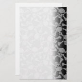 スカルの骨が交差した図形のゴシックの石の海賊 便箋 (正面/裏面)