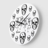 スカルの骨組はAcryllicの一流のモダンな時計を加えます ラージ壁時計 (傾斜)