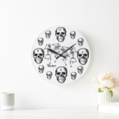 スカルの骨組はAcryllicの一流のモダンな時計を加えます ラージ壁時計 (ホーム)