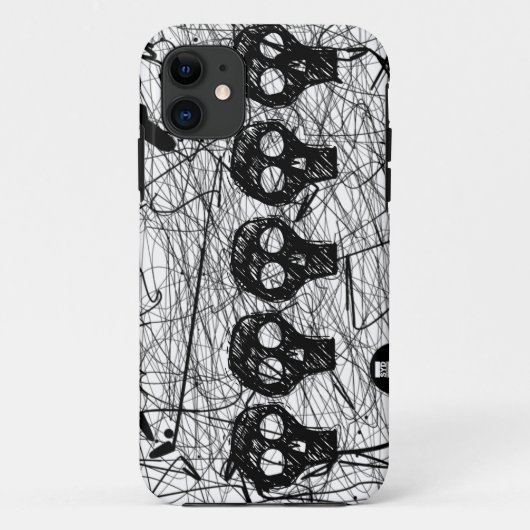 スカルの黒の傷のiPhone 5の穹窖の箱 Case-Mate iPhoneケース (裏面)