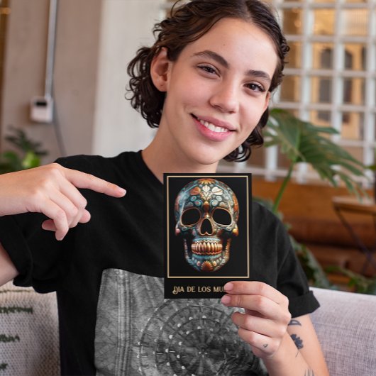 スカルの3Dデーカスタム ポストカード