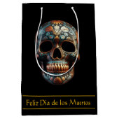 スカルの3Dデーカスタム ミディアムペーパーバッグ (正面)