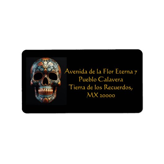 スカルの3Dデーカスタム ラベル (正面)