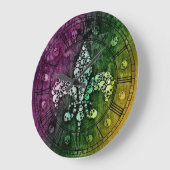 スカルの（紋章の）フラ・ダ・リ ラージ壁時計 (傾斜)