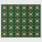 スカルのnはクリスマスの包装紙の骨を抜きます ラッピングペーパー (フラット)