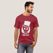 スカルのTop Hat、追加文字 Tシャツ (正面フル)